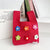 Women's All Seasons Knit Flower Cute Bucket Open Handbag Bucket Bag