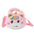 Women's All Seasons Plush Cartoon Cute Oval Zipper Handbag