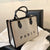 Women's All Seasons Pu Leather Canvas Basic Handbag