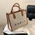 Women's All Seasons Pu Leather Canvas Basic Handbag