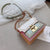 Women's All Seasons Pu Leather Color Block Streetwear Square Lock Clasp Square Bag