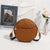 Women's All Seasons Pu Leather Lingge Cute Round Zipper Shoulder Bag