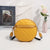 Women's All Seasons Pu Leather Lingge Cute Round Zipper Shoulder Bag