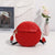 Women's All Seasons Pu Leather Lingge Cute Round Zipper Shoulder Bag