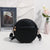 Women's All Seasons Pu Leather Lingge Cute Round Zipper Shoulder Bag