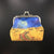 Women's All Seasons Pu Leather Oil Painting Classic Style Dumpling Shape Buckle Coin Purse