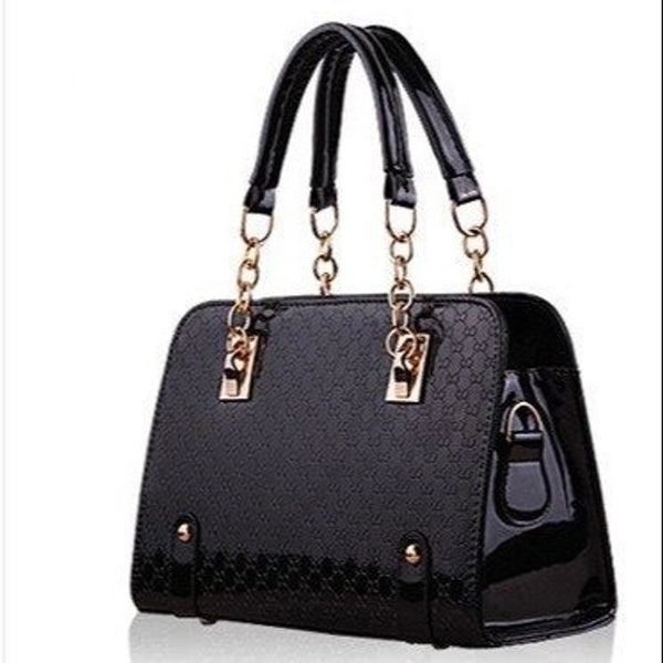 Women's All Seasons Pu Leather Solid Color Classic Style Square Zipper Handbag