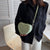 Women's All Seasons Pu Leather Solid Color Streetwear Heart-shaped Zipper Shoulder Bag