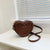 Women's All Seasons Pu Leather Solid Color Streetwear Heart-shaped Zipper Shoulder Bag