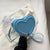 Women's All Seasons Pu Leather Solid Color Streetwear Heart-shaped Zipper Shoulder Bag