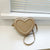 Women's All Seasons Pu Leather Solid Color Streetwear Heart-shaped Zipper Shoulder Bag