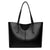 Women's All Seasons Pu Leather Solid Color Streetwear Square Zipper Tote Bag