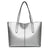 Women's All Seasons Pu Leather Solid Color Streetwear Square Zipper Tote Bag