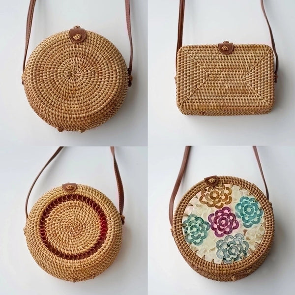 Women's All Seasons Straw Ethnic Style Straw Bag