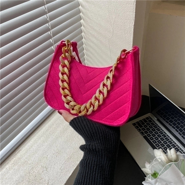 Women's All Seasons Suede Fashion Underarm Bag