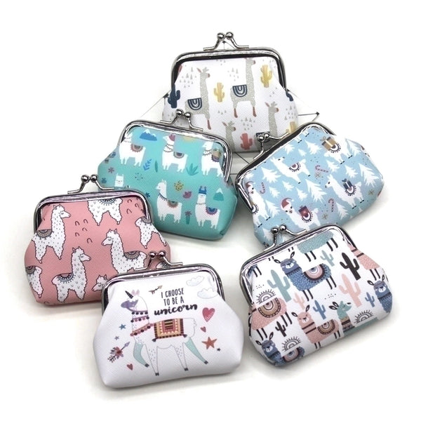 Women's Animal Pu Leather Buckle Coin Purses