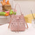 Women's Bag Heart Printing Retro Bucket Bag Fashion Color Contrast Pull-belt Portable One-shoulder Crossboby Bag