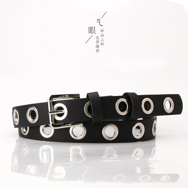 Women's Band Fashion Hollow Decorative Belt With Jeans Punk Style Pu Belt