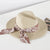 Women's Basic Classic Style Color Block Bowknot Flat Eaves Straw Hat