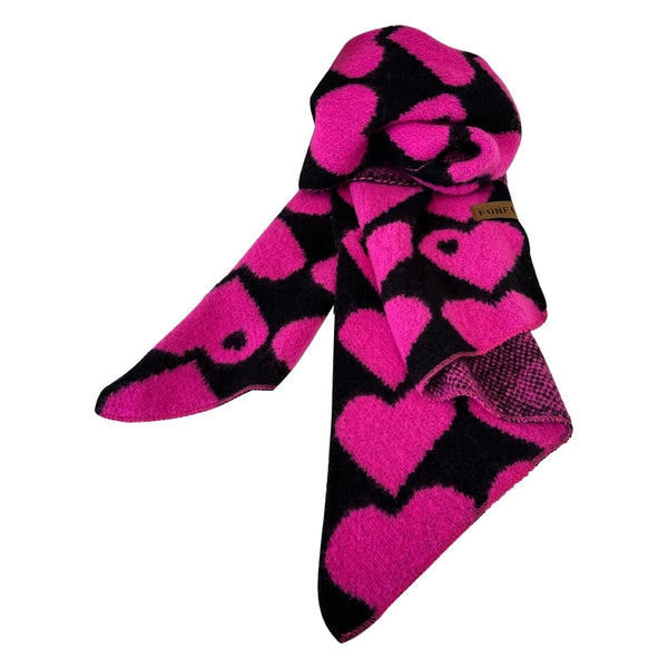 Women's Basic Classic Style Heart Shape Polyester Scarf