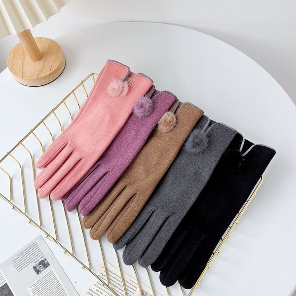 Women's Basic Classic Style Solid Color Gloves