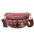 Women's Basic Ethnic Style Color Block Stripe Straw Waist Bags