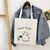 Women's Basic Letter Oxford Cloth Shopping Bags