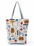 Women's Basic Letter Polyester Shopping Bags