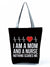 Women's Basic Letter Polyester Shopping Bags