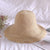 Women's Basic Pastoral Solid Color Wide Eaves Straw Hat