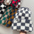 Women's Basic Retro Plaid Eaveless Wool Cap