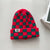 Women's Basic Retro Plaid Eaveless Wool Cap