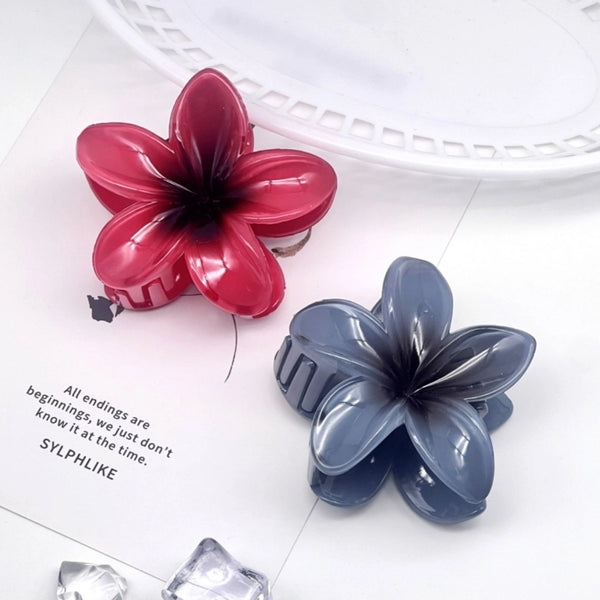 Women's Basic Simple Style Flower Plastic Hair Claws