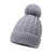 Women's Basic Simple Style Solid Color Pom Poms Eaveless Wool Cap