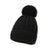 Women's Basic Simple Style Solid Color Pom Poms Eaveless Wool Cap