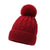 Women's Basic Simple Style Solid Color Pom Poms Eaveless Wool Cap