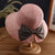 Women's Basic Solid Color Bowknot Crimping Straw Hat