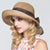 Women's Basic Solid Color Bowknot Crimping Straw Hat