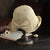 Women's Basic Solid Color Bowknot Crimping Straw Hat