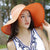 Women's Basic Solid Color Bowknot Flat Eaves Sun Hat