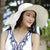 Women's Basic Solid Color Bowknot Flat Eaves Sun Hat