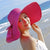 Women's Basic Solid Color Bowknot Flat Eaves Sun Hat