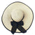 Women's Basic Solid Color Bowknot Side Of Fungus Straw Hat