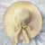 Women's Basic Solid Color Bowknot Side Of Fungus Straw Hat