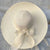 Women's Basic Solid Color Bowknot Side Of Fungus Straw Hat