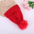 Women's Basic Solid Color Pom Poms Crimping Wool Cap