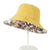 Women's Basic Solid Color Printing Big Eaves Bucket Hat