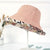 Women's Basic Solid Color Printing Big Eaves Bucket Hat