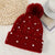 Women's Basic Sweet Simple Style Solid Color Pom Poms Pearl Eaveless Wool Cap