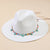 Women's Beach Solid Color Wide Eaves Straw Hat